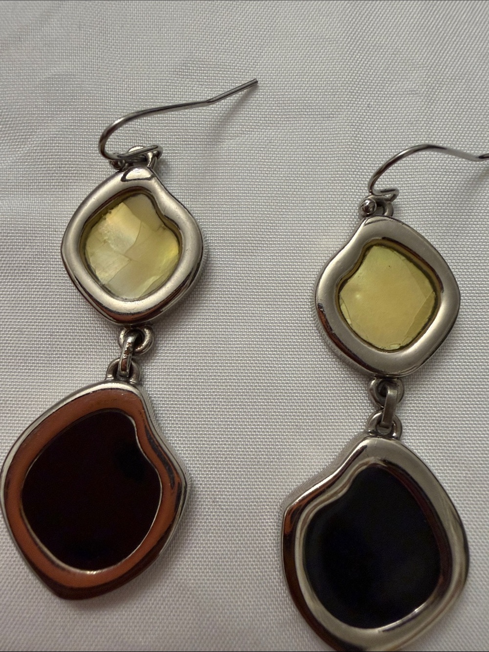 Lia Sophia Milky Way Mother of Pearl & Enamel Drop Earrings - Picture 2 of 3